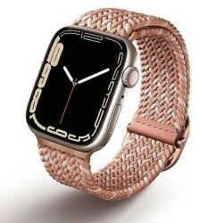 UNIQ Aspen Apple Watch szíj 40/38/41mm Series 4/5/6/7/8/SE/SE2 fonott DE rózsaszín/citrus rózsaszín