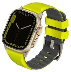 UNIQ Szíj Linus tok Apple Watchhoz 1/2/3/4/5/6/7/8/9/SE/SE2/Ultra 42/44/45/49mm Airosoft Szilikon Lime/Lime Green