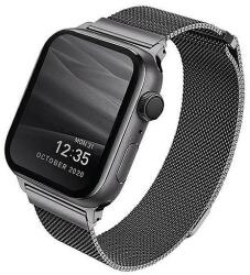 UNIQ Dante szíj Apple Watch Series 4/5/6/7/8/SE/SE2 42/44/45mm Rozsdamentes acél grafit/grafit