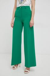 Liu Jo pantaloni femei, culoarea verde, lat, high waist PPYX-SPD0DN_77X