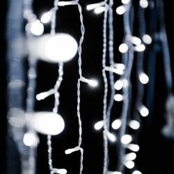 Crystalline toldható fényfüggöny 2, 5 x 2 m, 500 LED, hideg fehér, átlátszó kábellel
