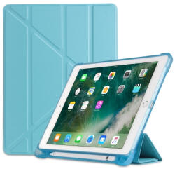 Apple iPad LEATHER Flip Apple iPad 9.7 (2018/2017) / iPad Air (1/2) albastru deschis