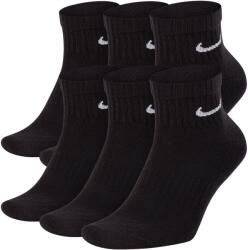 Nike Férfi pamut bokazokni Nike EVERYDAY CUSHIONED QUARTER (6 PAIRS) fekete SX7669-010 - L