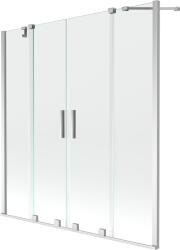 Mexen Velar Duo, 2 szárnyas eltolható kádparaván 140 x 150 cm, 8mm átlátszó üveg, króm profil, 896-140-000-02-01 (896-140-000-02-01)