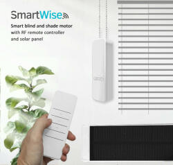 SmartWise Motor de jaluzele SmartWise, cu telecomandă RF si panou solar de incarcare (5999572030476)