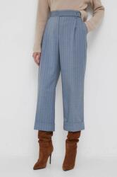 Sisley nadrág női, magas derekú széles - kék 38