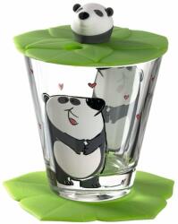 Leonardo BAMBINI pohár fedővel és alátéttel, panda