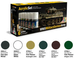 Italeri Acrylic szett: WWII MILITARY GERMAN ARMY (433AP) festék (433AP)