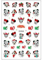  Körömmatrica - D284 Karácsony Mickey