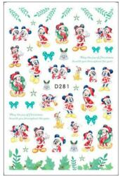 Körömmatrica - D281 Karácsony Mickey