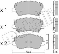 METELLI set placute frana, frana disc METELLI 22-0944-0