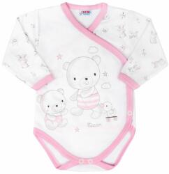 NEW BABY Baba áthajtós patentos body New Baby Bears rózsaszín - babyboxstore