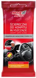 MOJE AUTO Set 24 de servetele pentru curatat plastice cu efect lucios si aroma de lamaie MOJE AUTO (19-056)