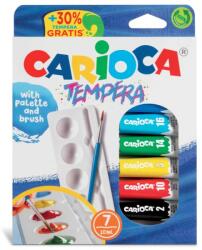 CARIOCA Acuarele tempera Carioca 7 culori 10 ml cu tavita si pensula
