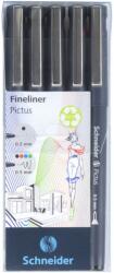 Schneider Fineliner Schneider Pictus 5 buc/portofel