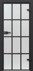 Porta Usa Interior Batanta, Porta Glass, Modul Sticla Transp Cu Profile Vopsite Negre, Dreapta 80