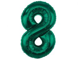 Godan Balon din folie - cifra 8, verde închis 85 cm