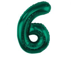 Godan Balon din folie - cifra 6, verde închis 85 cm