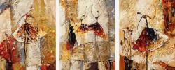 Ipicasso Set 3 picturi pe numere, cu sasiu, Dans dans, dans, 50 x 120 cm (PC34050007)
