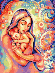 Ipicasso Set pictura pe numere, cu sasiu, Iubirea unei mame, 30x40 cm (PC3040118) Carte de colorat