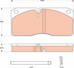TRW set placute frana, frana disc TRW GDB5058 - centralcar