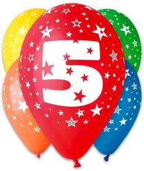 Godan Színes számos lufi 5 darabos - 5 (GS110/5) - ejatekok