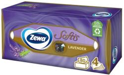 Zewa Softis papírzsebkendő 4 rétegű dobozos 80 db Levendula