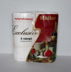 Müller konyhai papírtörlő Exclusive 3 rétegű 2 tekercs