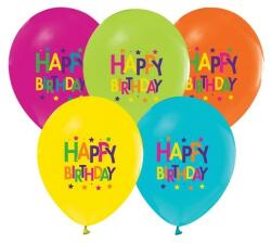 Godan Happy Birthday feliratos, csillagos luficsomag, 30 cm - 5 db (193779)