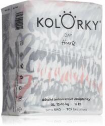 Kolorky Day Hearts XL 12-16 kg 17 buc