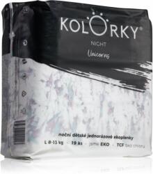 Kolorky Night Unicorn L 8-13 kg 19 buc