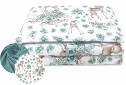  Baby Shop 2 részes babaágynemű 90x120 cm - menta őzike