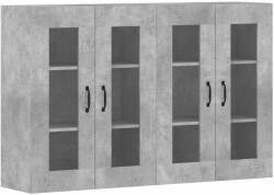 vidaXL 2 db betonszürke szerelt fa falra szerelhető szekrény (3197908) - pepita