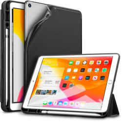 ESR iPad 10.2 (2019/2020) Rebound Pencil oldalra nyíló okos tok, érintőceruza tartóval, fekete