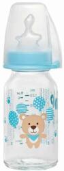 Nip Бебешко стъклено шише NIP - Flow S, 0-6 м, 125 ml, boy (4000821350694) - ozone