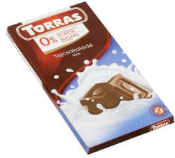 TORRAS táblás tejcsokoládé hozzáadott cukor nélkül - 75g - koffeinzona