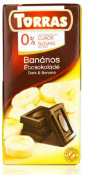 TORRAS táblás banános étcsokoládé hozzáadott cukor nélkül - 75g - koffeinzona