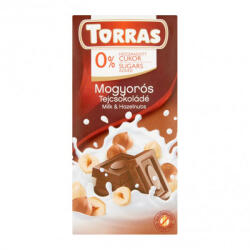 TORRAS táblás mogyorós tejcsokoládé hozzáadott cukor nélkül - 75 g - koffeinzona