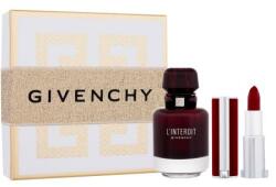 Givenchy L'Interdit Rouge set cadou Apă de parfum 50 ml + ruj de buze Le Rouge Deep Velvet 3, 4 g 37 Rouge Grainé pentru femei