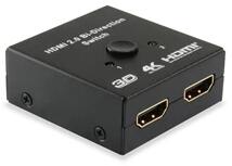 EQUIP HDMI Switch - 332723 (1x Bemenet, 2x Kimenet, két irányú jelátvitel, fekete) (332723) - bestbyte