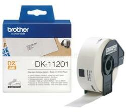 BROTHER DK-11201 fehér alapon fekete címke tekercsben 29mm x 90mm (400 címke/tekercs) (DK11201) (DK11201)