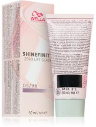 Wella Shinefinity Zero Lift Glaze vopsea de păr semi-permanentă culoare 05/98 - Steel Orchid 60 ml