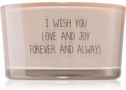 My Flame Lifestyle Candle With Crystal I Wish You Love And Joy Forever And Always illatgyertya 11x6 cm