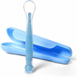 BabyOno Be Active Suction Baby Spoon kiskanál + bevonat Blue 6 m+