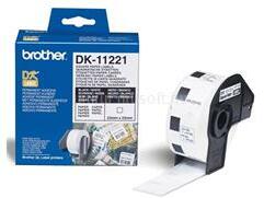 Brother DK-11221 fehér alapon fekete címke tekercsben 23mm x 23mm (400 címke/tekercs) (DK11221) (DK11221)