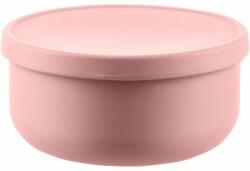 Zopa Silicone Bowl with Lid szilikon tálka kupakkal Old Pink