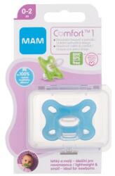 MAM Comfort 1 Silicone Pacifier 0-2m Blue szilikonos cumi újszülötteknek és koraszülötteknek
