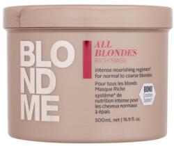 Schwarzkopf Blond Me All Blondes Rich Mask regeneráló hajpakolás szőke hajra 500 ml nőknek
