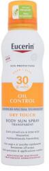 Eucerin Sun Oil Control Body Sun Spray Dry Touch SPF30 vízálló átlátszó napozóspray pattanásos bőrre 200 ml