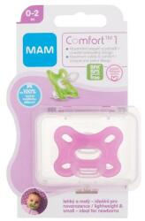 MAM Comfort 1 Silicone Pacifier 0-2m Pink szilikonos cumi újszülötteknek és koraszülötteknek